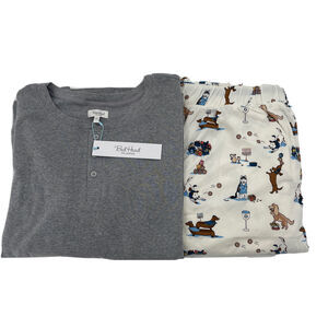 BedHead‎ Pajama Set Womens XL Long Sleeve Dogs Hanukkah